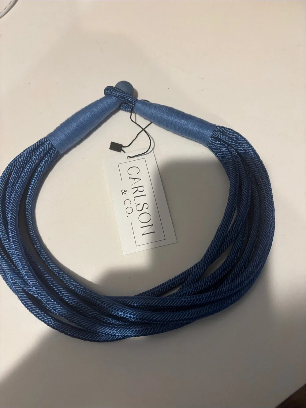 Blue Multi-Strand Cord Necklace